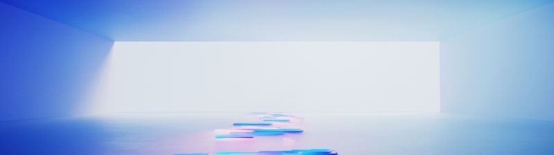 Microsoft Design, Futuristic, 3D background, Blue background, Aesthetic, 5K