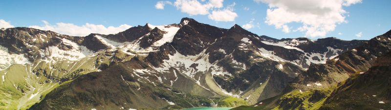 Ceresole Reale, Summer, Mountains, Lake, Sunny day, Landscape, Italy, 5K