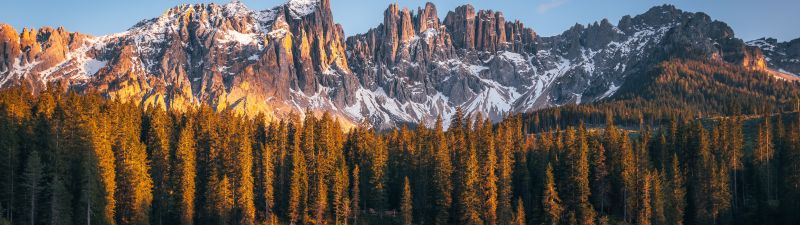 Dolomites, Karersee Lake, Lago di Carezza, Alpine lake, Peaceful, Italy, 5K, 8K