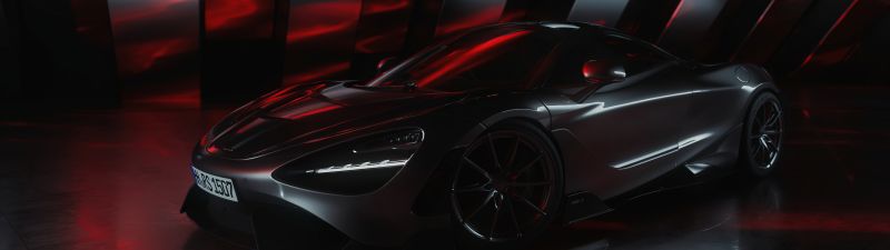 McLaren 765LT, CGI, Dark aesthetic