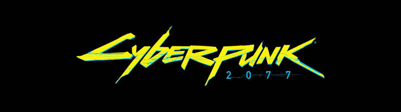 Cyberpunk 2077, Logo, AMOLED, 5K, Black background