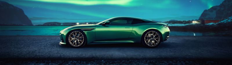 Aston Martin DB12, Luxury sports car, 5K, Aurora Borealis