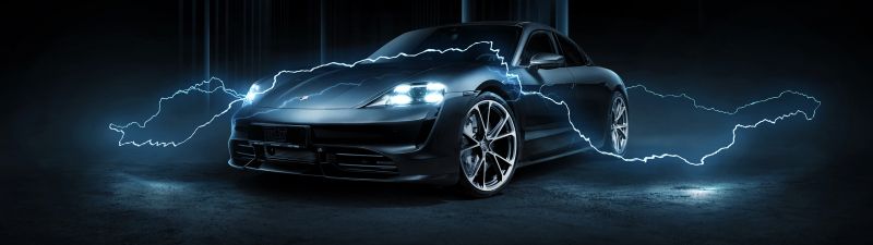 TechArt, Porsche Taycan Turbo, 2020, Dark background