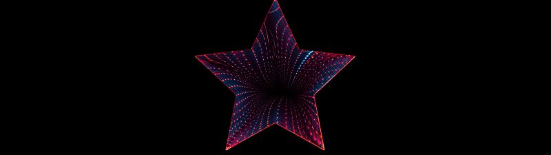 Star, Neon, Black background, 5K, 8K, AMOLED