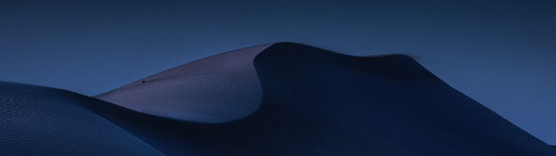 Abu Dhabi, Desert, Sand Dunes, Night, Moon light, Blue, 5K