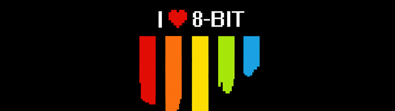 Red heart, Pixel art, 5K, Rainbow colors, Black background, AMOLED