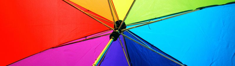 Umbrella, Colorful, Multicolor, 5K