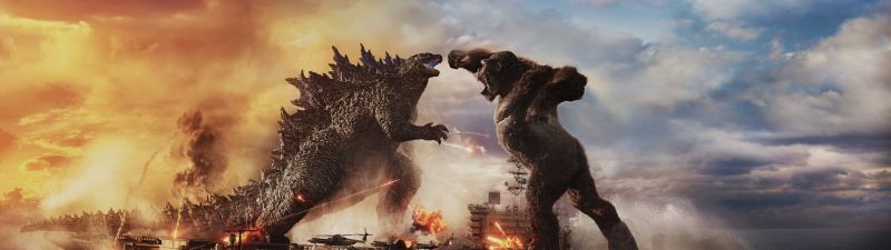 Godzilla vs Kong, Ultrawide, 8K, Boss Fight