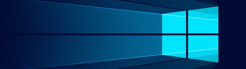 Windows 10, Microsoft Windows, Minimalist, Blue background, Simple