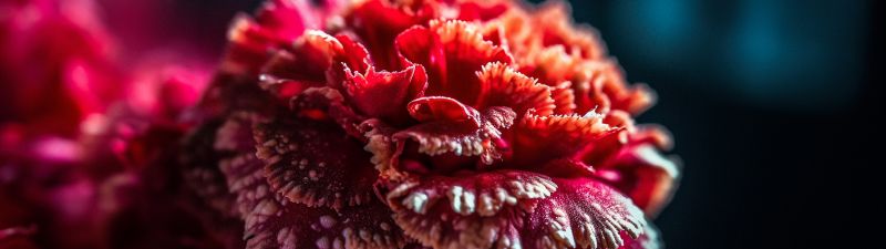 Carnation, Red flower, Closeup Photography, Macro, Red aesthetic
