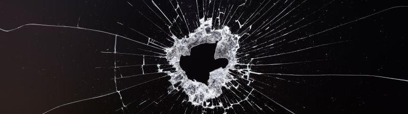 Shattered glass, 5K, Dark background, Broken screen, Cracked screen