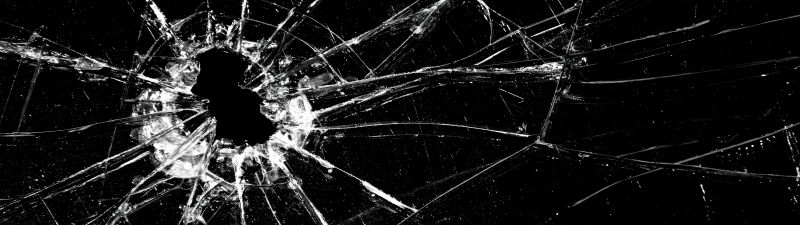 Broken screen, 5K, Dark background, Shattered glass, Cracked screen