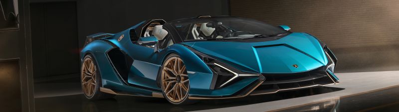 Lamborghini Sián Roadster, Hybrid Supercar, 2020, 5K, 8K