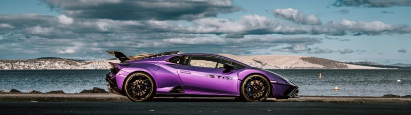 Lamborghini Huracán STO, Purple, 5K, 8K