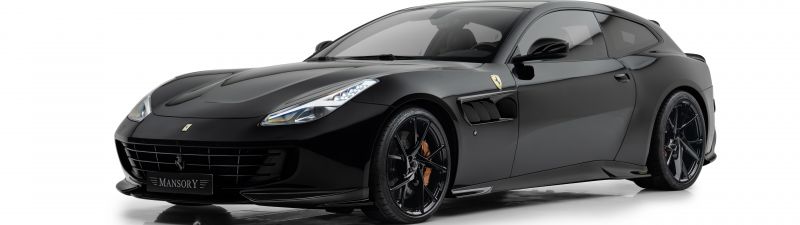 Mansory, Ferrari GTC4Lusso, 5K, 8K, White background, Black cars, 2024