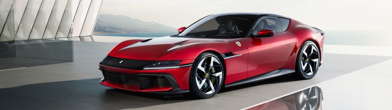 Ferrari 12Cilindri, 8K, 2024, 5K, Sports car, Red cars