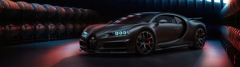 Bugatti Chiron, Dark aesthetic, Supercar