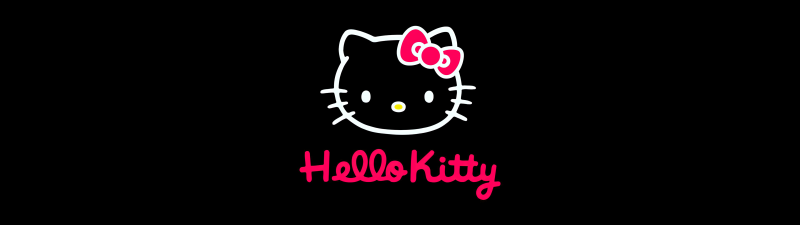 Hello Kitty, Black background, AMOLED, 5K