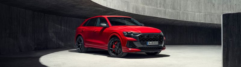 Audi RS Q8 performance, SUV, 2024, 5K, 8K, Red cars