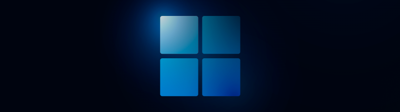 Blue aesthetic, Windows 11, Dark background, Stock, 5K