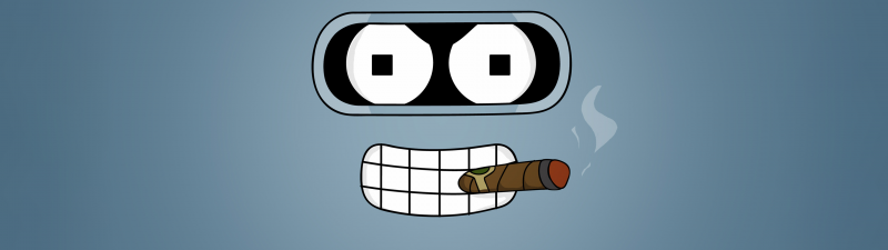 Bender (Futurama), Minimalist, Funny, Cartoon