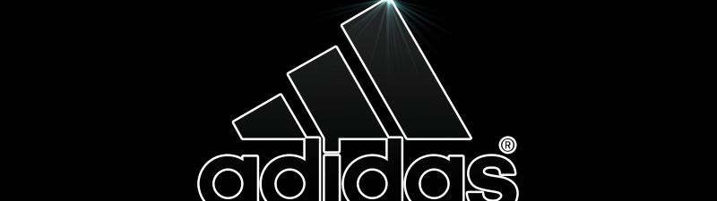 Adidas, Logo, Monochrome, Black background, 5K, Minimalist