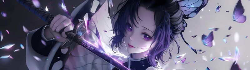 Shinobu Kocho, Purple, AI art, 5K, Demon Slayer: Kimetsu no Yaiba