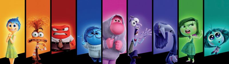 Inside Out 2, Character art, Ultrawide, 5K, Animation movies