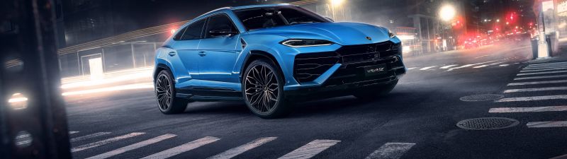 Lamborghini Urus SE, City street, 5K, 8K, Hybrid Supercar