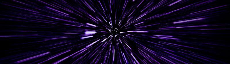 Hyperspace, Speed, Warp, Space Travel, Dark aesthetic, 5K, Dark Mode