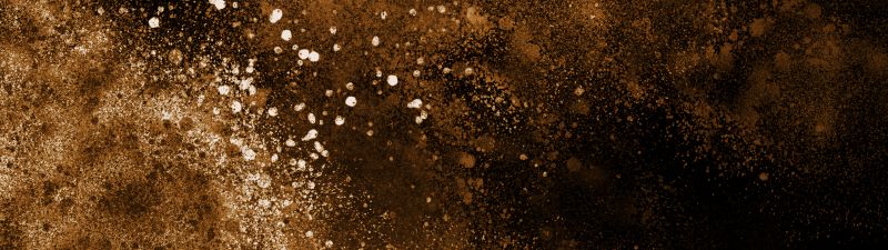 Explosion, Golden yellow, Dust, 5K, Dark theme