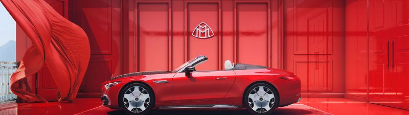 Mercedes-Maybach SL 680, 2024, 5K, Red aesthetic