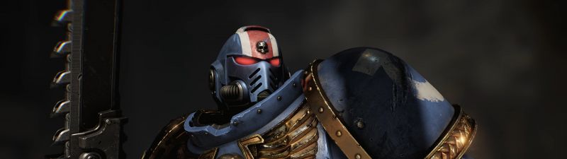 Titus, Dark background, Warhammer 40K Space Marine 2, 2024 Games