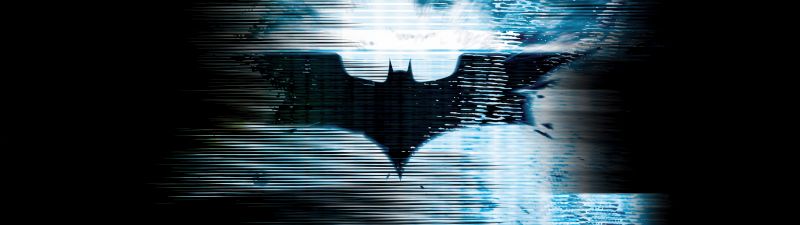 Batman sign, Glitch, Digital Art, Batman logo, Bat symbol, DC Superheroes, Dark background