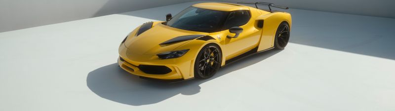 Novitec Ferrari 296 GTB, 8K, 2024, 5K, Yellow cars