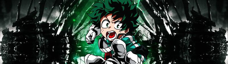 Izuku Midoriya, Dark background, My Hero Academia