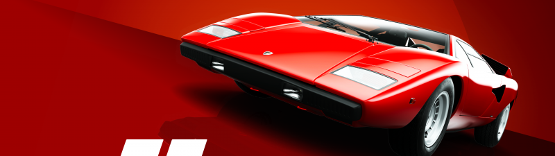 Lamborghini Countach LP400, Gran Turismo, Red background