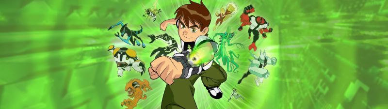 Ben 10, 5K, Cartoon Network, Ben Tennyson, Green background