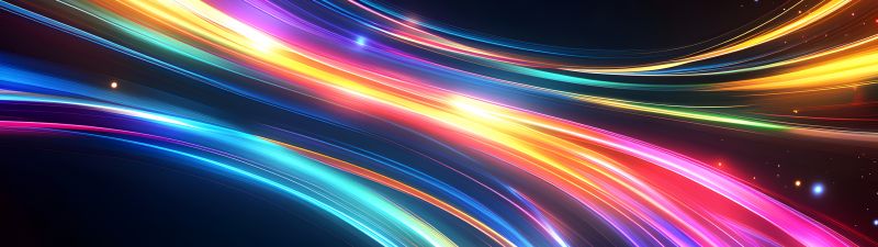 Cosmic, Neon trails, Dynamic, Energy, Galaxy, Futuristic, 5K, 8K, Colorful background