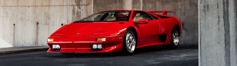 Lamborghini Diablo VT, Sports cars, Red cars, Classic cars