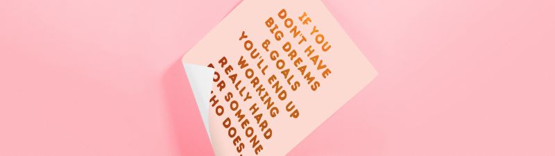 Big dreams, Goal, Hard work, Looser, Popular quotes, Motivational, Inspirational quotes, Peach background, Pastel background