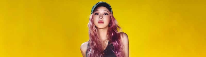 Giselle (aespa), Yellow background, 5K, K-Pop singer