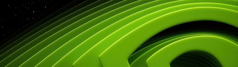 Nvidia Logo, Futuristic, Green aesthetic, Abstract background