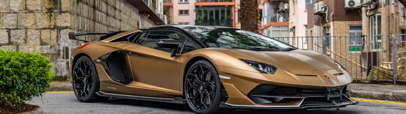 Lamborghini Aventador SVJ Roadster, Sports car, 8K, 5K