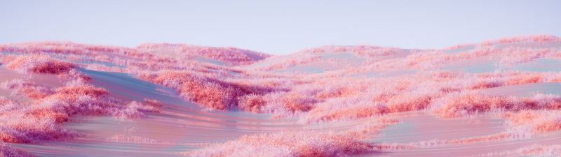 Landscape, Pink aesthetic, Surreal, Digital Art, 5K, Microsoft Design