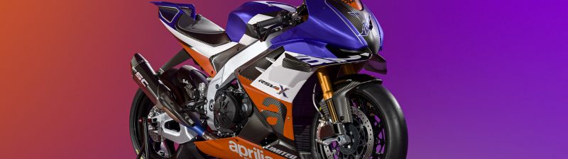 Aprilia RSV4 XTrenta, 2024, Gradient background, Sports bikes