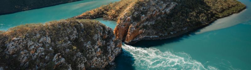 Horizontal Falls, Kimberley, Australia, Tourist attraction, 5K, Aerial view