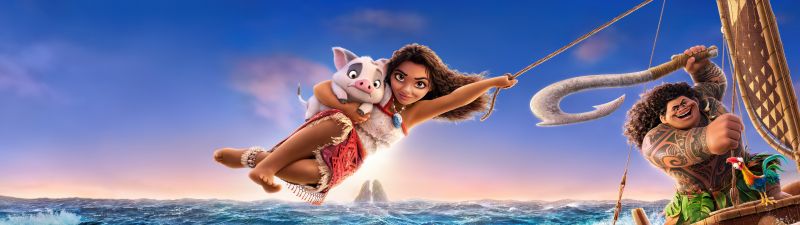 Moana 2, Poster, 5K, Disney Animation, 2024 Movies