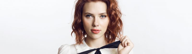 Scarlett Johansson, White background, American actress