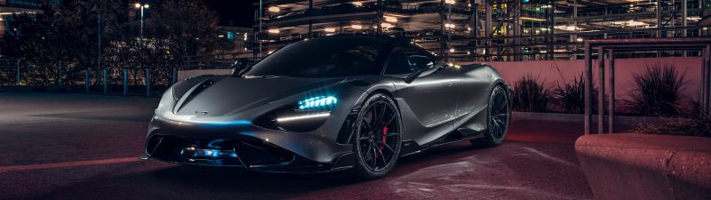 McLaren 765LT, Night illumination, Urban, Sports cars, Night photography, Night City, Dark Mode